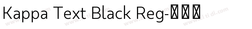 Kappa Text Black Reg字体转换